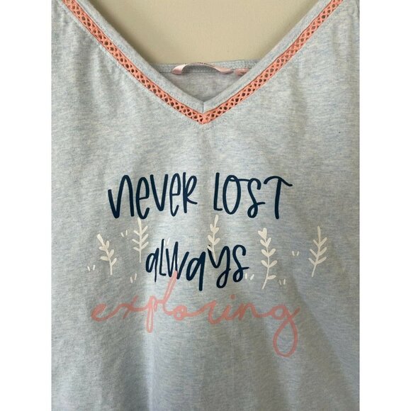 La Vie en Rose Women's Strap Blue Cami Top Size XXL Never Lost Always Ex… - Picture 2 of 9